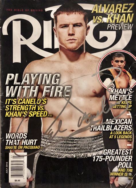 Canelo Alvarez autographed signed boxing Ring Magazine. – iconsofboxing.com