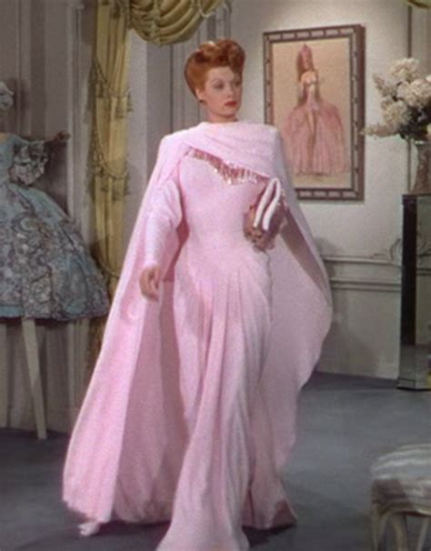 Beautiful in Pink Lucille Ball 40s 50s pink evening gown wrap long dress cotton candy pastel ...