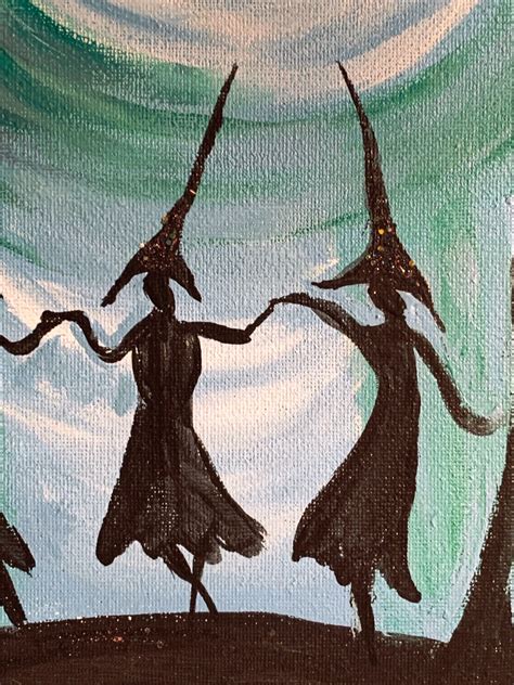 Dancing Witches Original Acrylic Painting | Etsy