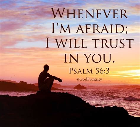 Whenever I am afraid, I will trust in you. Psalm 56:3 | Psalms, Bible ...