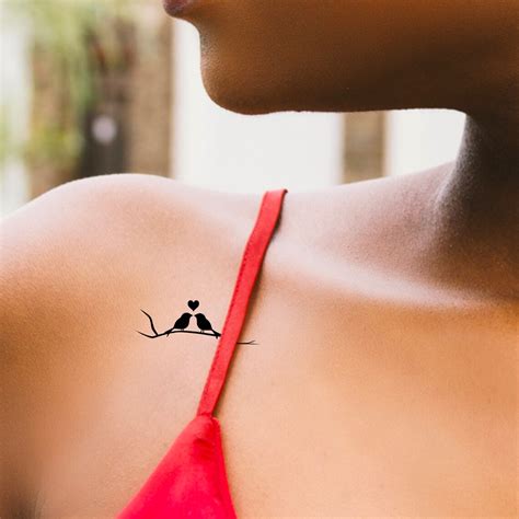 Love Birds Temporary Tattoo / bird tattoo / silhouette tattoo | Etsy