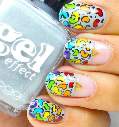 cubbiful: Paint All The Nails Presents Animal Print - Rainbow Leopard Print Nails