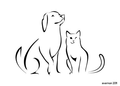 Cat And Dog Drawing at PaintingValley.com | Explore collection of Cat ...