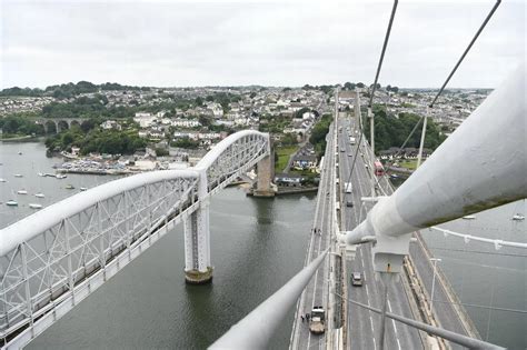 The rarely seen views from the top of the Tamar Bridge - Cornwall Live