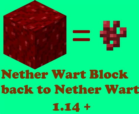 Nether Wart Block Craft Back [ 1.15 ] Minecraft Data Pack