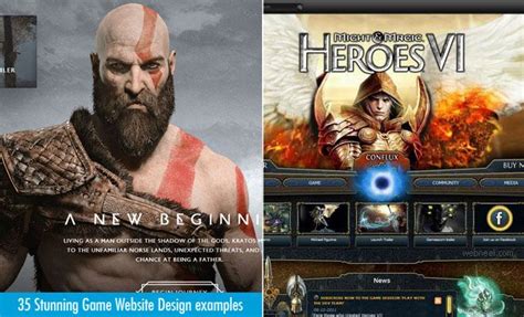 35 Stunning Game Website Design examples - See Design possibilities. Read full article: http ...