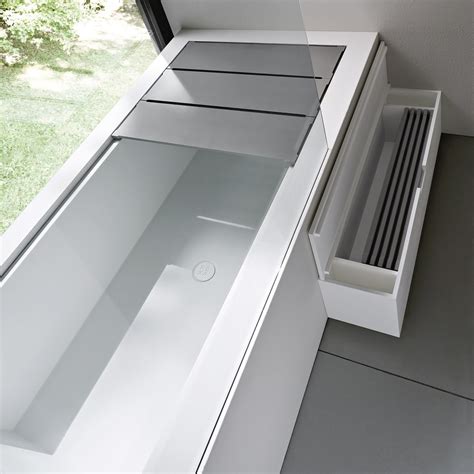 REXA DESIGN UNICO BATHTUB SHOWER REXA DESIGN MATERIALS Corian® GLACIER WHITE C01