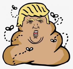 Donald Trump, Turd - Donald Trump Cartoon Poop, HD Png Download - kindpng