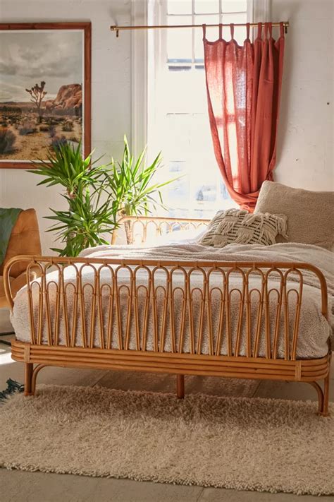 Canoga Rattan Bed | Urban Outfitters