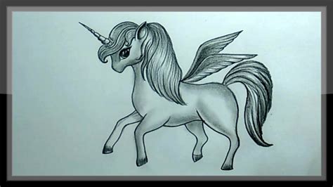 Cute Easy Simple Unicorn Pencil Kids Drawing - Janeforyou