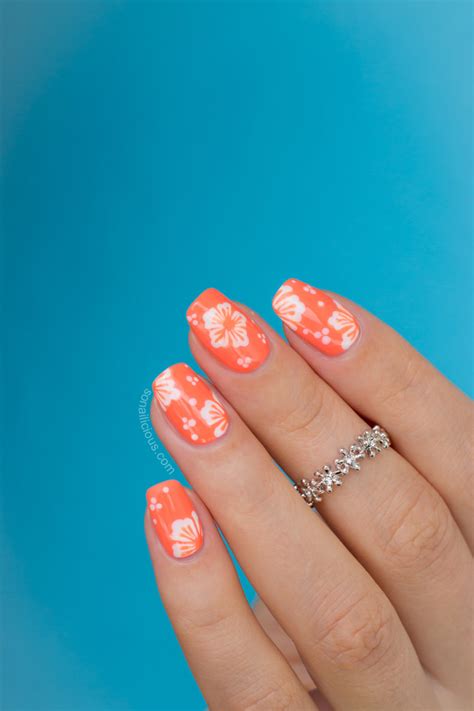 How To Draw Hawaiian Flowers On Nails | Best Flower Site