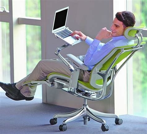 This Ultimate Office Chair Has a Laptop Mount, Leg Rests, and a Head Rest