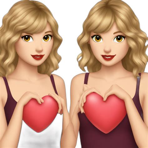 Taylor swift love heart on her right eye | AI Emoji Generator