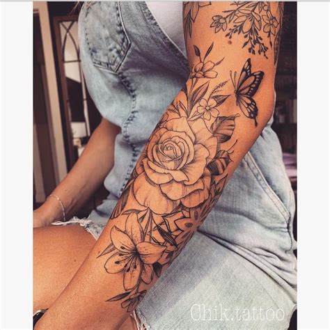 Sleeve Tattoo Flowers Butterflies | butterflydrawingstepbystep