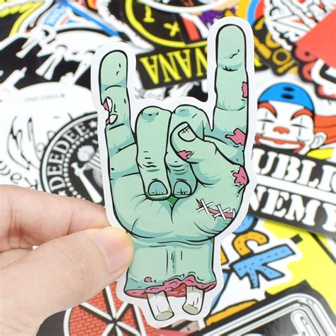 100 PCS Pack Punk Rock Band Music Stickers Waterproof Set For | Etsy