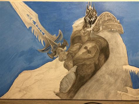 What do you guys think of my Lich King painting ? : r/wow