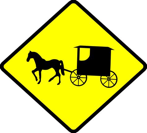 Amish Buggy Crossing vector clipart image - Free stock photo - Public ...