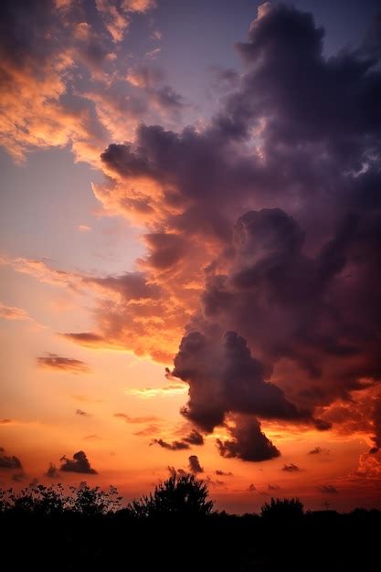 Premium Photo | Beautiful clouds at sunset at skyscraper purple sunset ...