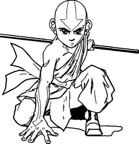 Aang Official Avatar Aang Coloring Page - Wecoloringpage.com | Avatar aang, Aang, Avatar the ...