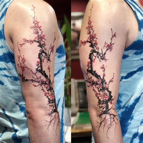 Shu’s Tattoo (@y_f_shu) • Instagram photos and videos | Cherry tree tattoos, Tree tattoo arm ...