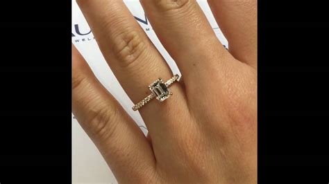 1 Carat Emerald Cut Diamond Ring - Engagement Rings