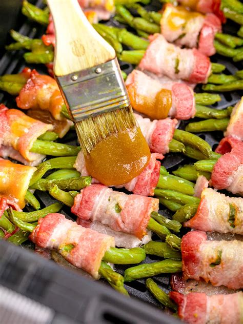 Bacon Wrapped Green Bean Bundles - My Air Fryer Kitchen