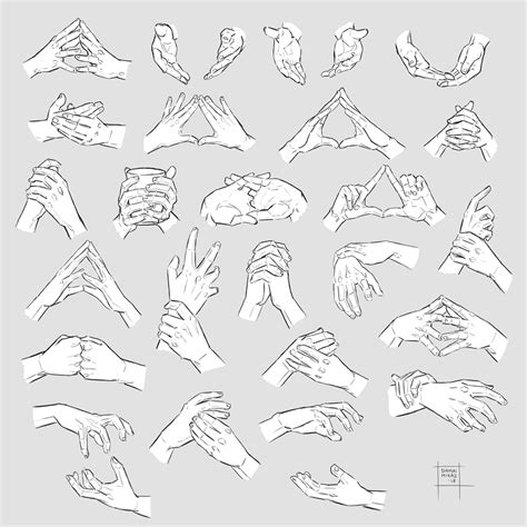 Sketchdump May 2018 [Both hands] by DamaiMikaz | 手のスケッチ, スケッチ, 手イラスト