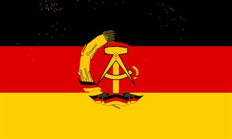 The Flag of the German Democratic Republic (East Germany) but it's been opened on a bad SVG file ...