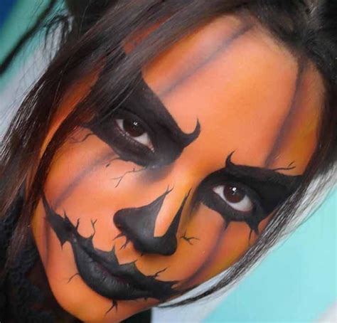 Frightening Jack O Lantern Makeup Tutorial : Halloween Face Paint Ideas | Halloween makeup ...