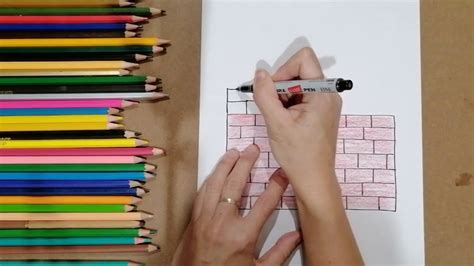 How to Draw Bricks - YouTube