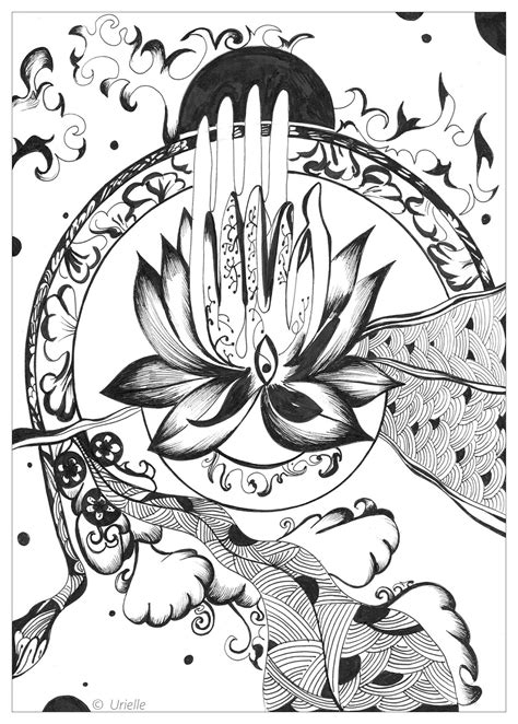 Free zen coloring pages for adults to download