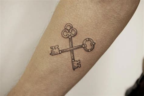 Pin by Jagoda _ on Tatto | Crossed keys tattoo, Key tattoos, Key tattoo