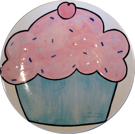 Cupcake Plate | Paint Your Own Pottery | Paint Your Pot | Cary, North Carolina | Paint your own ...