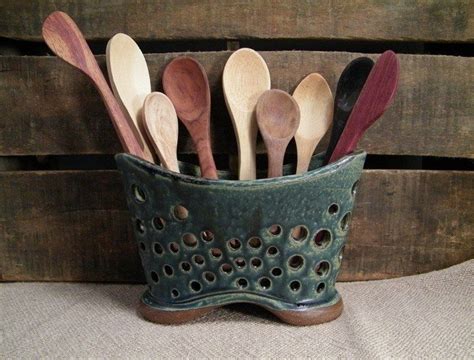 Ceramic Utensil Holders - Foter | Pottery, Ceramic utensil holder ...