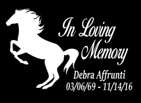Custom Horse Memorial Decal in Loving Memory Car Decal in | Etsy