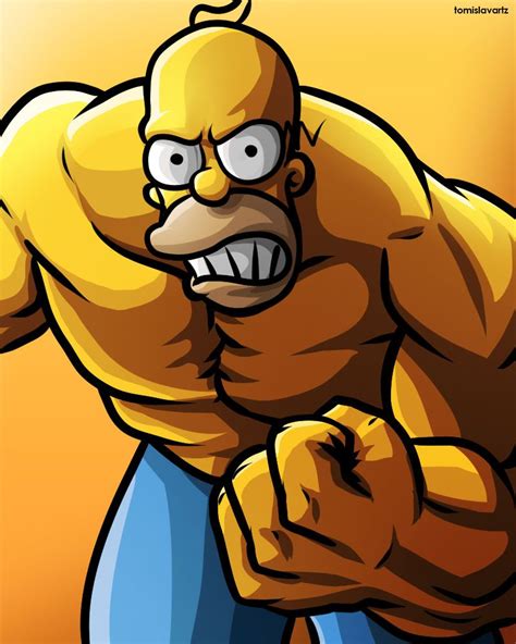 Homer Beastmode (Simpsons Fanart) by TomislavArtz | Simpsons art, Cartoon artist, Simpsons drawings