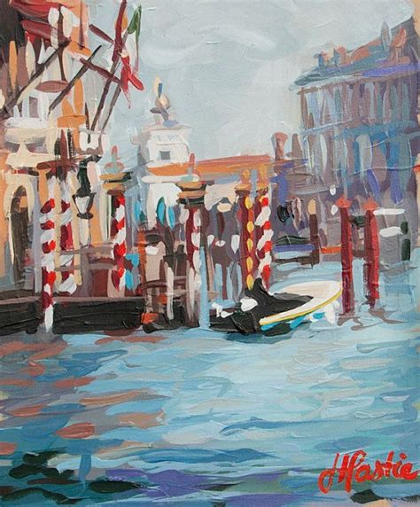 Venice 8 x 9 Original Acrylic Painting on Paper by JoanneHastie, $200.00 | Painting, Acrylic ...