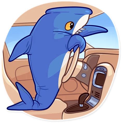 Акула Telegram sticker 020 | Shark plush, Shark drawing, Telegram stickers