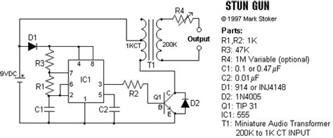 Stun Gun Circuit Diagram