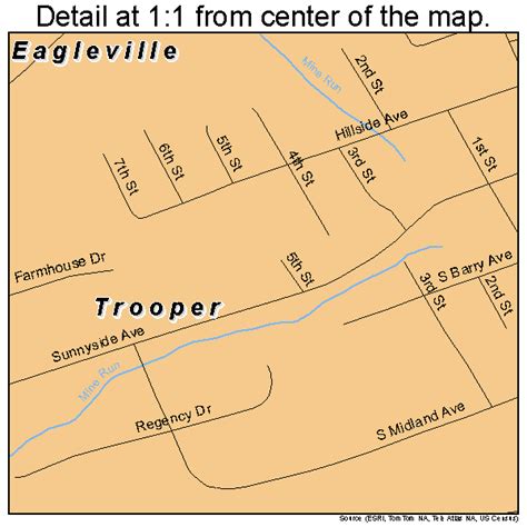 Trooper Pennsylvania Street Map 4277520