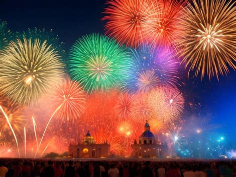 Premium AI Image | Mexican Independence day fireworks celebration