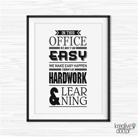 In This Office Wall Art Printable Quote Poster for Office - Etsy | Word wall art, Free printable ...