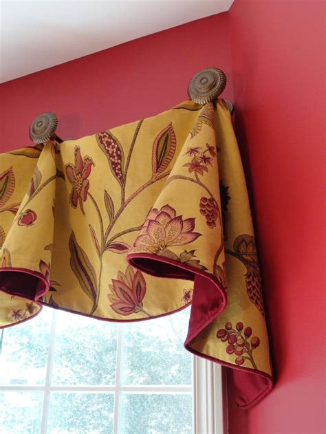 Kitchen valance | Diy window treatments, Bay window treatments, Kitchen ...