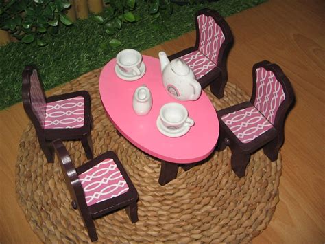 Vintage Sindy Doll House Oval Dining Table and chairs wooden kitchen | eBay