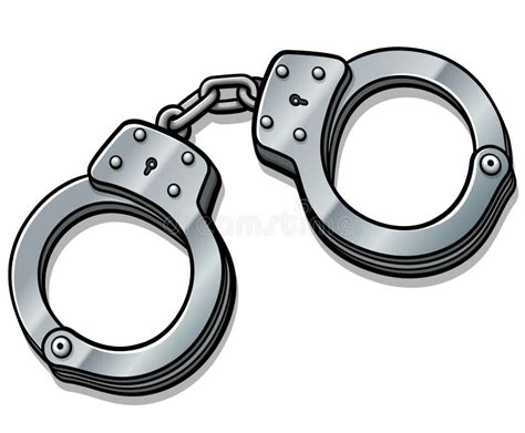 Handcuffs. Vector drawing stock vector. Illustration of handcuff ...