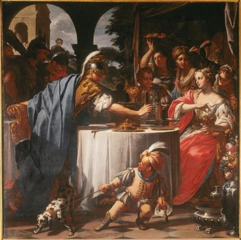 The Banquet of Mark Antony and Cleopatra Painting | Francesco Trevisani Oil Paintings