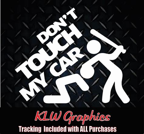 Don't touch my car Sticker JDM slammed Funny drift lowered car vw window decal #KLWGraphics ...