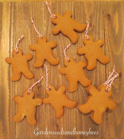 Gingerbread Cookie Ornaments - Garden Seeds and Honey Bees