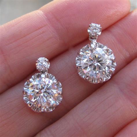 Diamond drop earrings | Diamond earrings studs, Diamond earrings, Beautiful jewelry