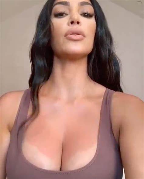 Kim Kardashian Covers 'Major Sunburn' on Cleavage with Makeup